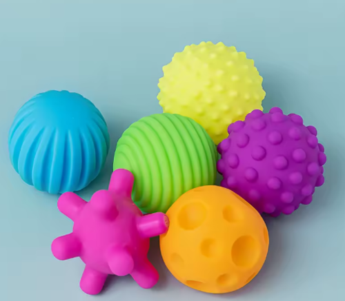 Set de Pelotas de Estimulación Sensorial para tu Bebe,6 unidades