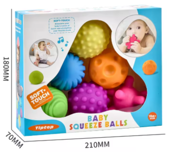Set de Pelotas de Estimulación Sensorial para tu Bebe,6 unidades