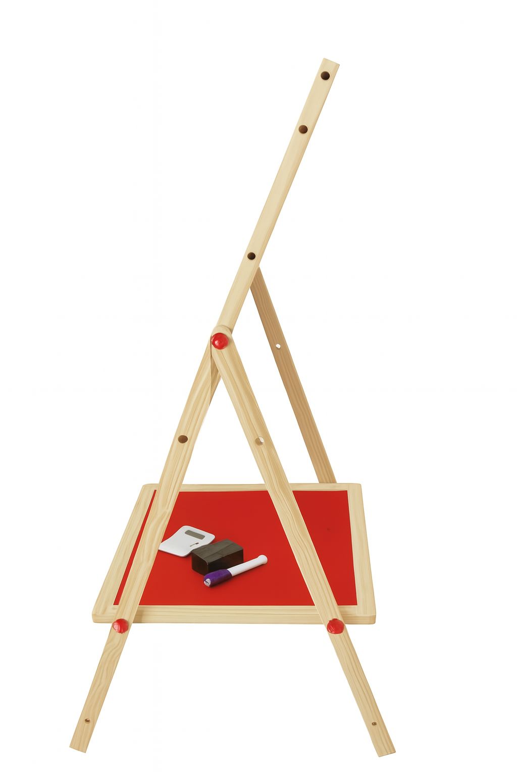 Pizarra Didáctica Magnética con atril doble cara con tiza y plumón