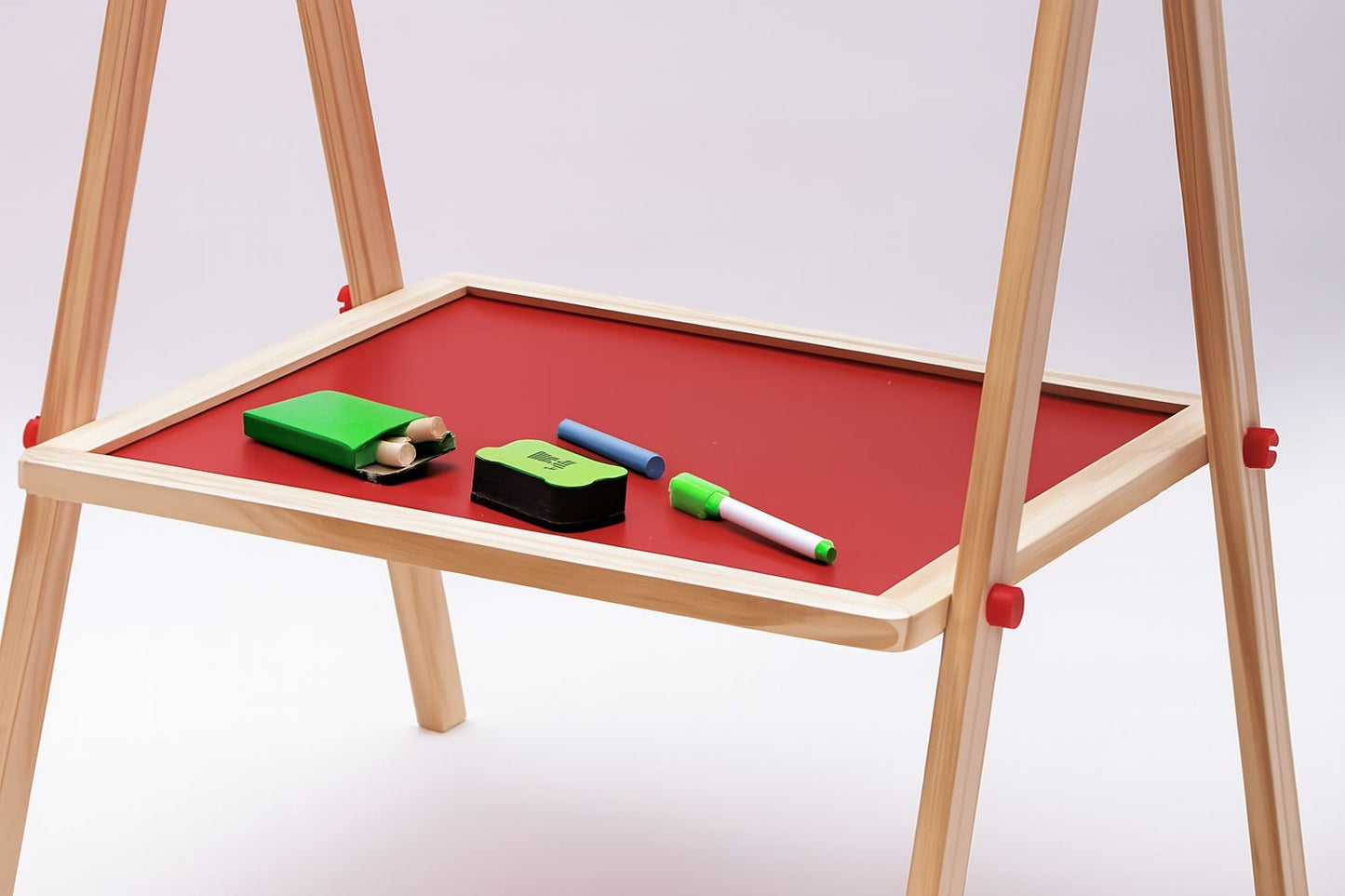 Pizarra Didáctica Magnética con atril doble cara con tiza y plumón