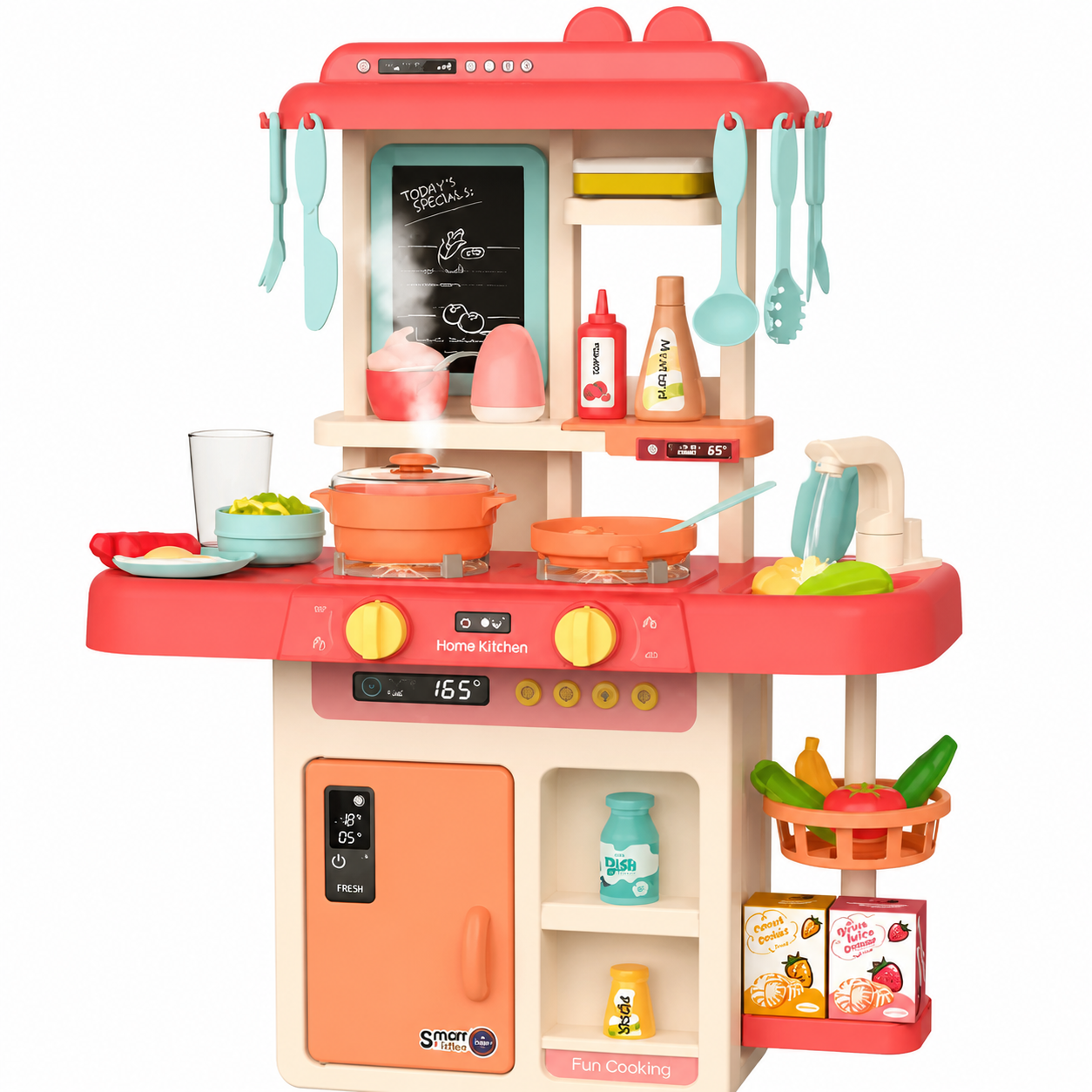 Cocina De Juguete Rosa, con 42 accesorios