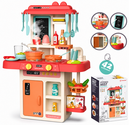 Cocina De Juguete Rosa, con 42 accesorios