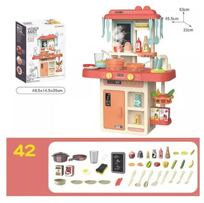 Cocina De Juguete Rosa, con 42 accesorios