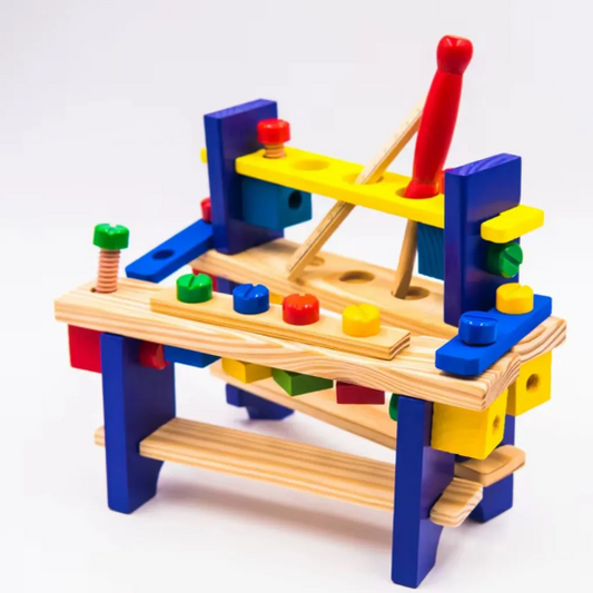 Banco de Trabajo Montessori de Madera – Herramientas Didácticas