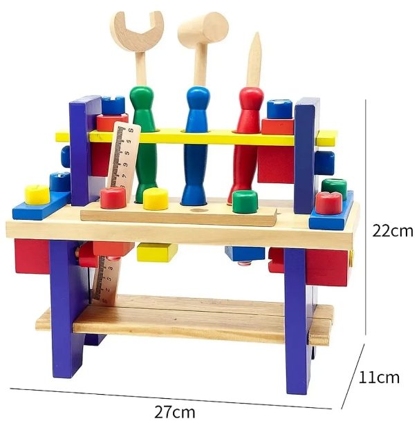 Banco de Trabajo Montessori de Madera – Herramientas Didácticas