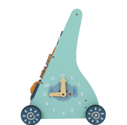 Andador Didáctico de Madera para Bebés 2 en 1 con actividades sensoriales