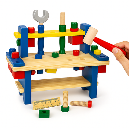 Banco de Trabajo Montessori de Madera – Herramientas Didácticas