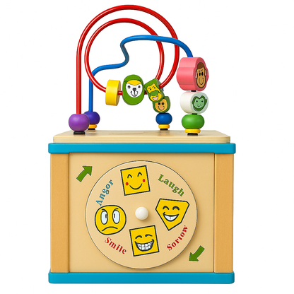 Cubo de Actividades de Madera Montessori - Juego Educativo 5 en 1