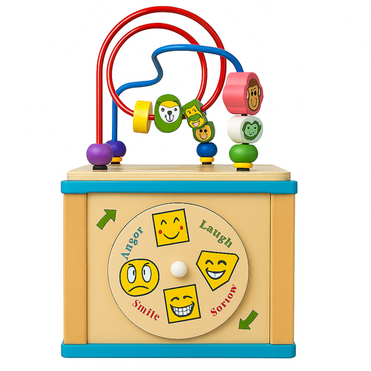 Cubo de Actividades de Madera Montessori - Juego Educativo 5 en 1