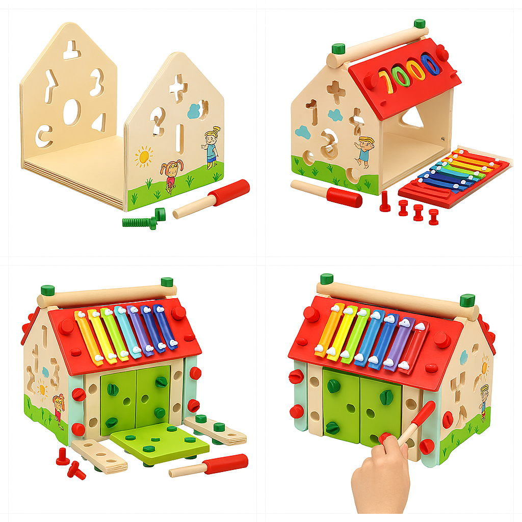 Casa Didáctica de Madera Montessori 8 En 1 - moviBé