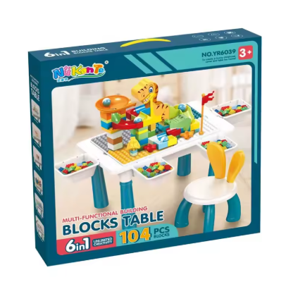 Mesa de Lego Didáctica con 104 piezas para armar