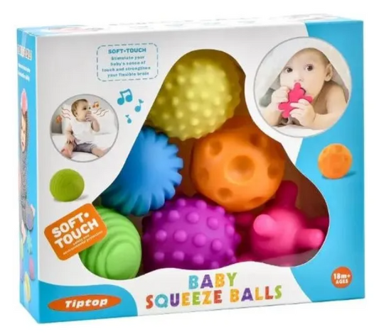 Set de Pelotas de Estimulación Sensorial para tu Bebe,6 unidades