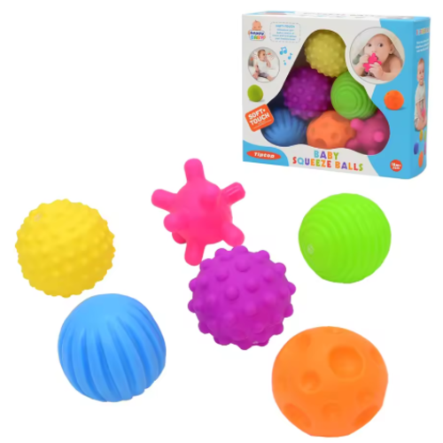 Set de Pelotas de Estimulación Sensorial para tu Bebe,6 unidades
