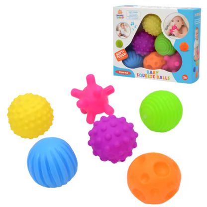 Set de Pelotas de Estimulación Sensorial para tu Bebe,6 unidades