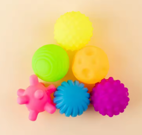 Set de Pelotas de Estimulación Sensorial para tu Bebe,6 unidades